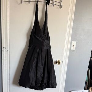 Donna Ricco Black One-Shoulder Cocktail Dress